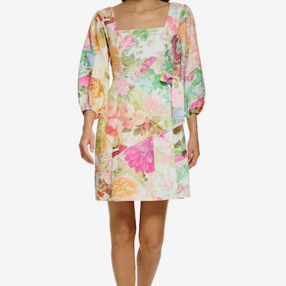 Spring Floral Vince Camuto wrap Dress sz 14